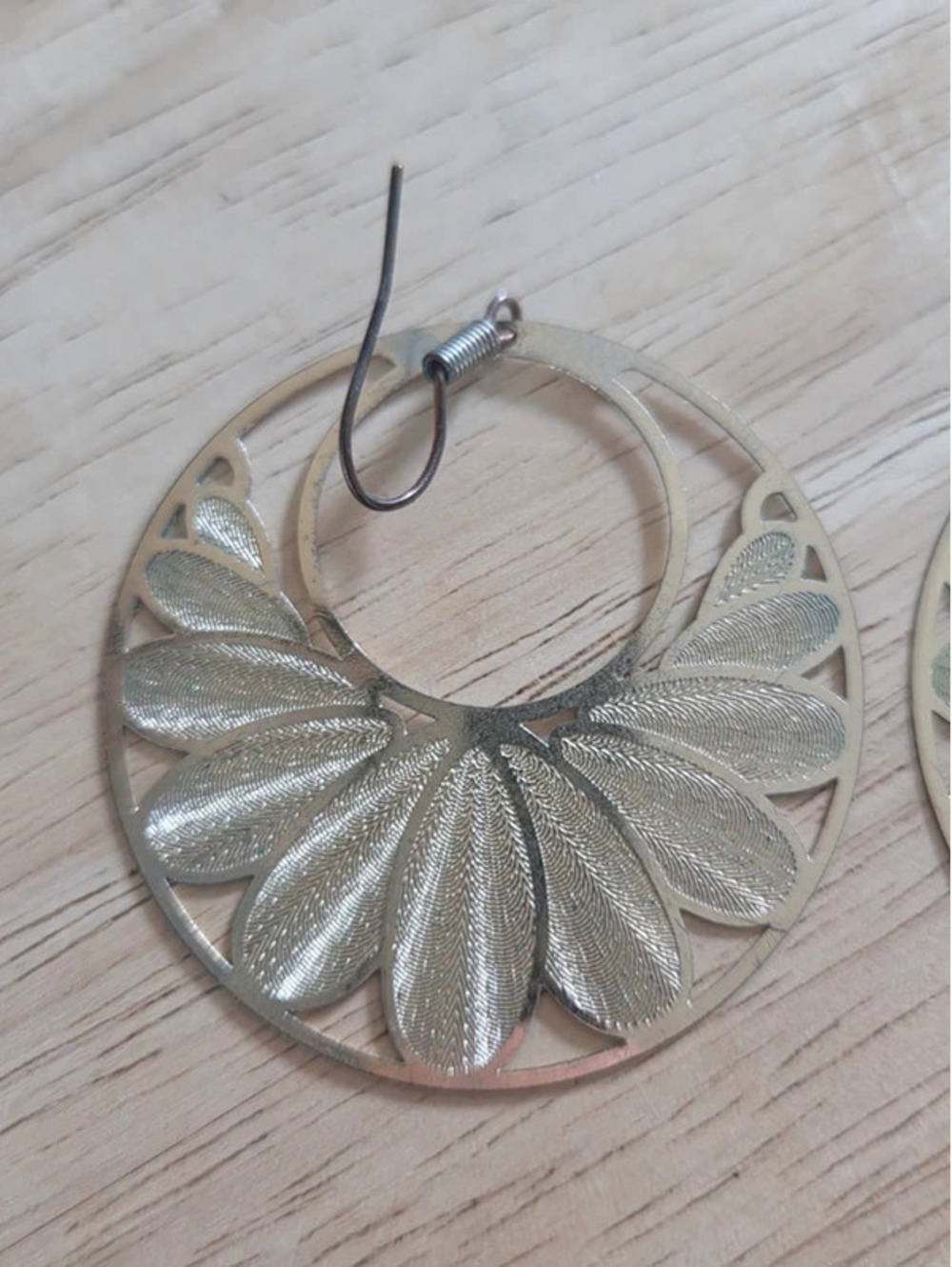 Gold boho earrings - Picture 2 of 3
